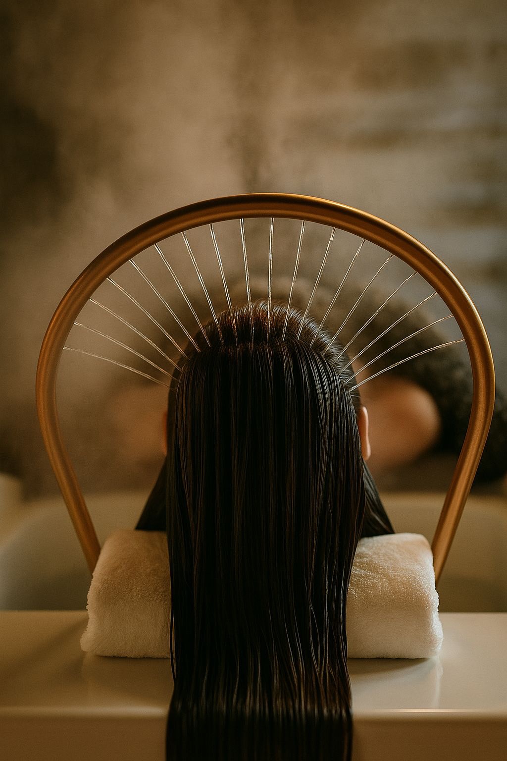 Experiencia Head Spa con agua sobre el cabello